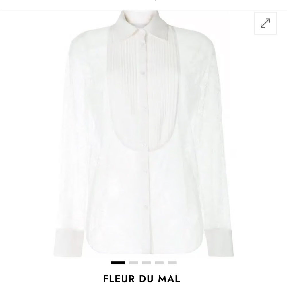 Fleur du Mal Ivory Button Down Shirt